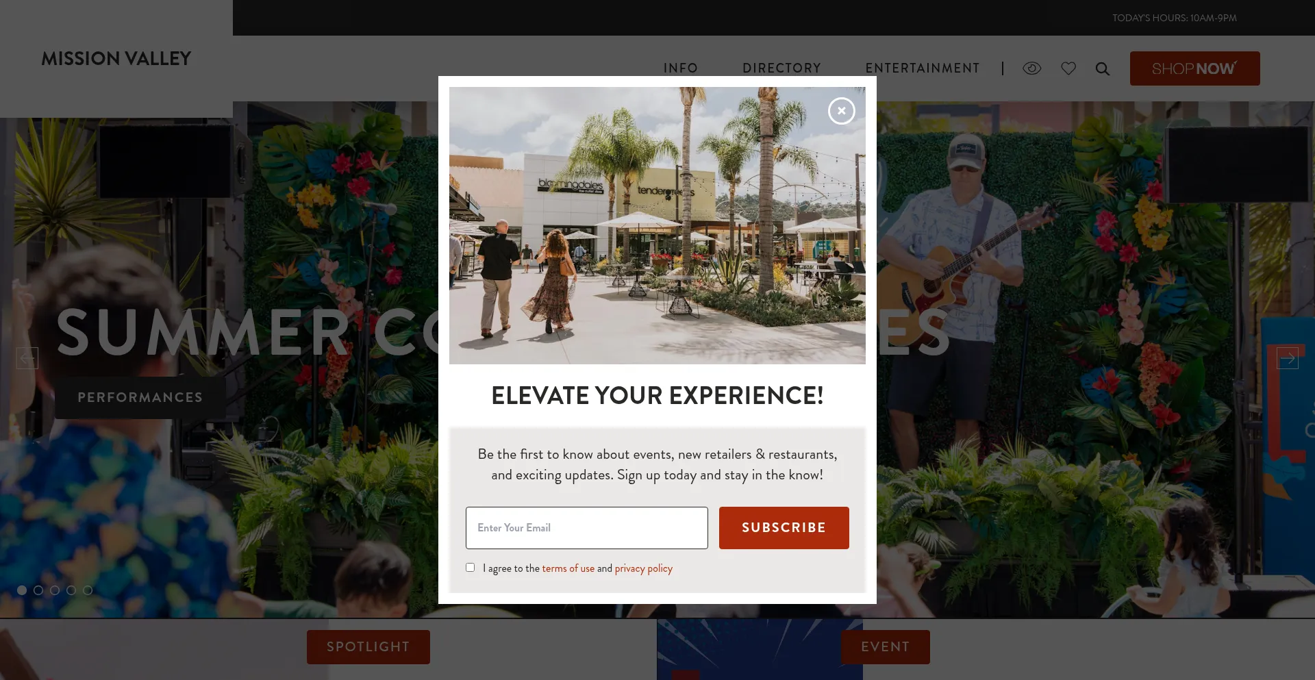 Website screenshot of Mission-valley.com