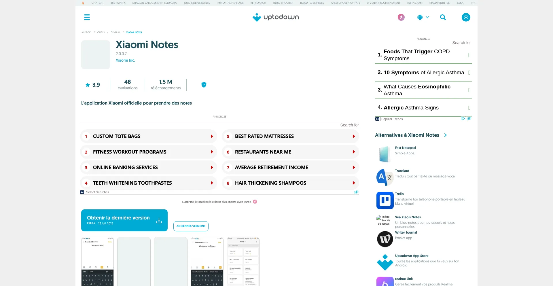 Miui-notes.fr.uptodown.com 安全可靠吗？