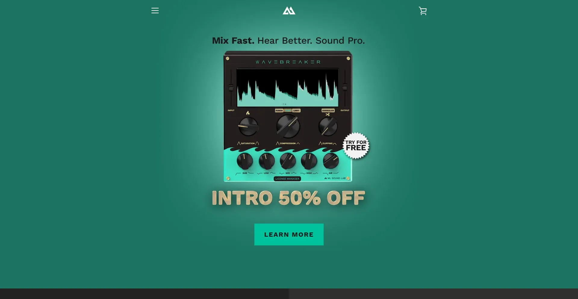 Website screenshot of Ml-sound-lab.com