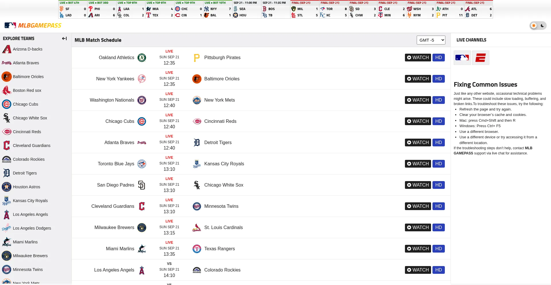 Mlbgamepass.com Screenshot