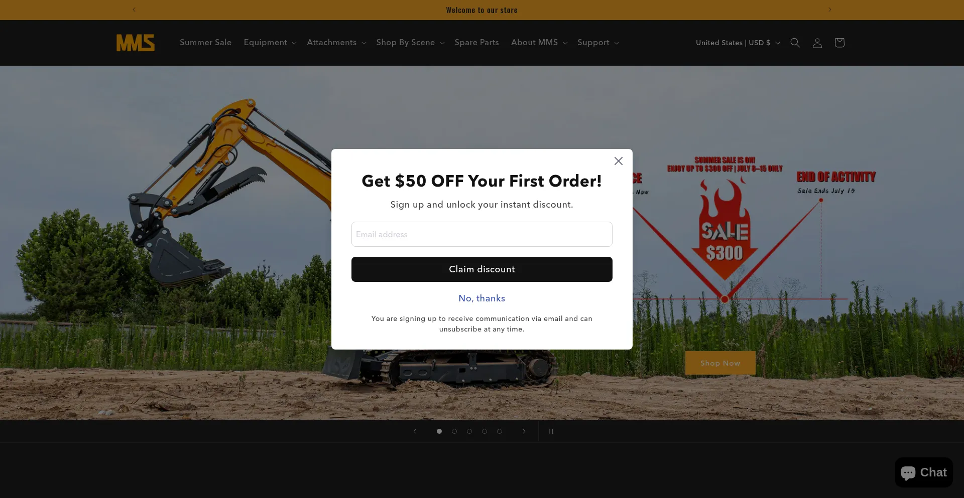 Website screenshot of Mmsce.com