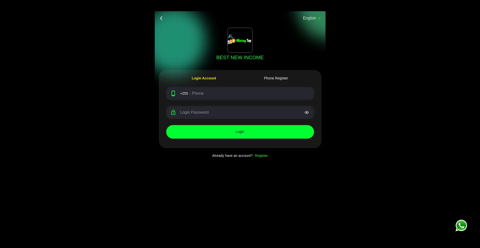 Website screenshot of Mnct.buzz