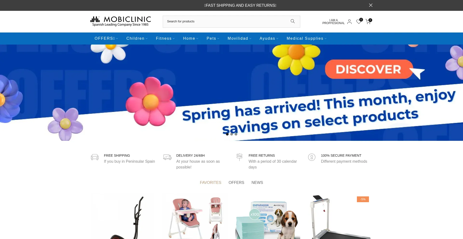 Website screenshot of Mobiclinic.com