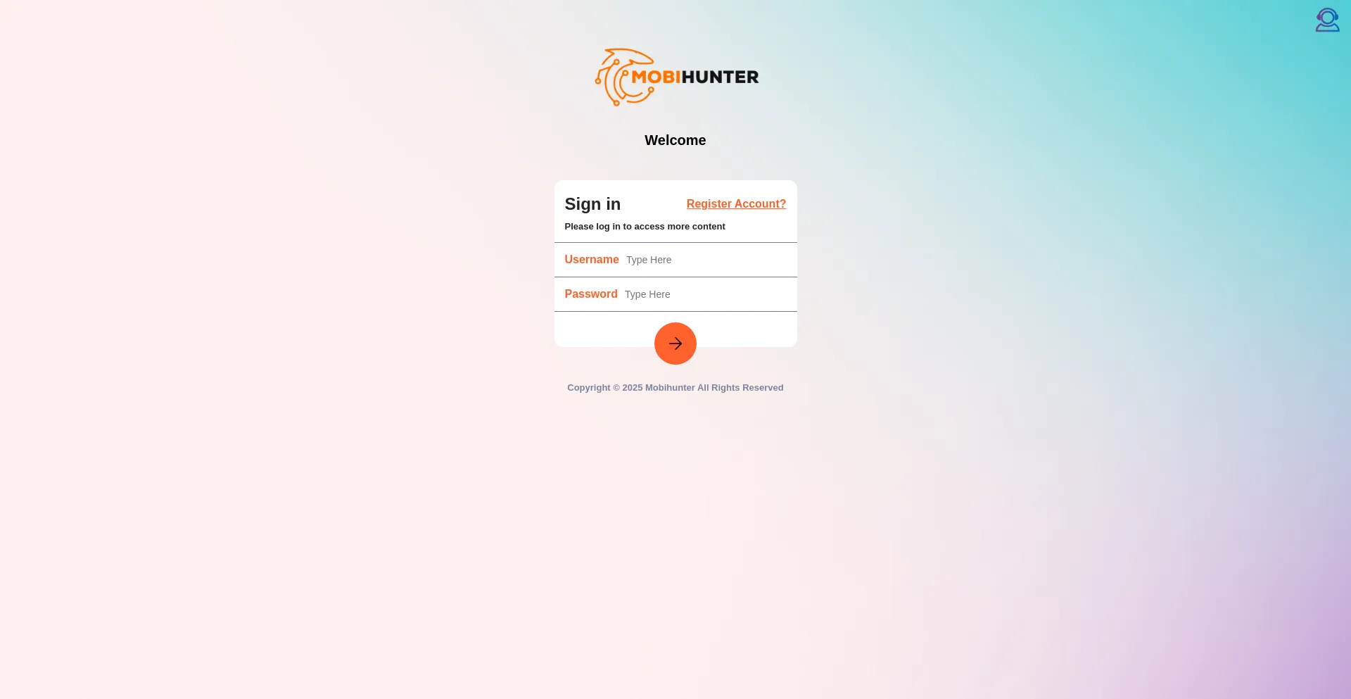 Website screenshot of Mobihunter-en.com