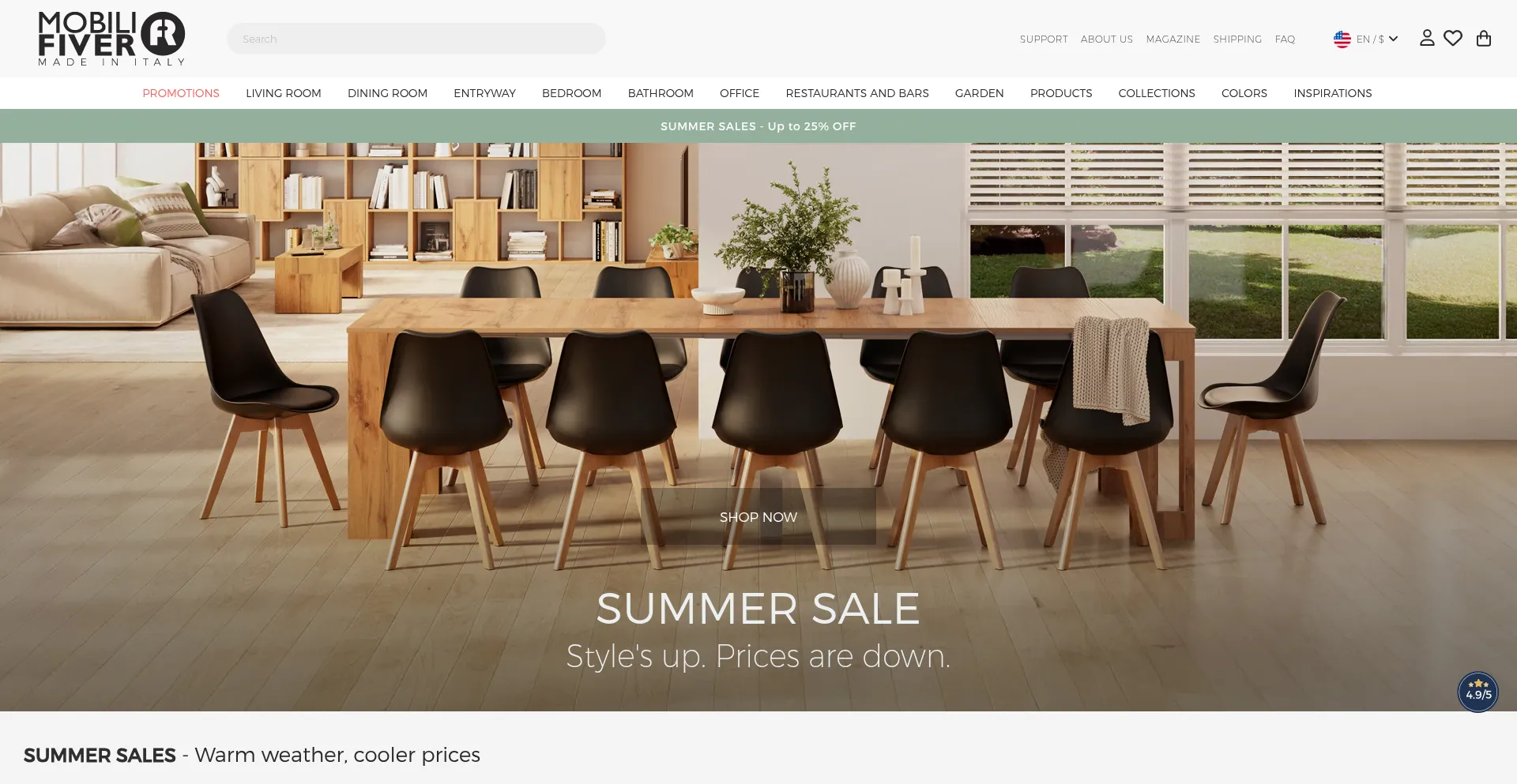 Website screenshot of Mobilifiver.com