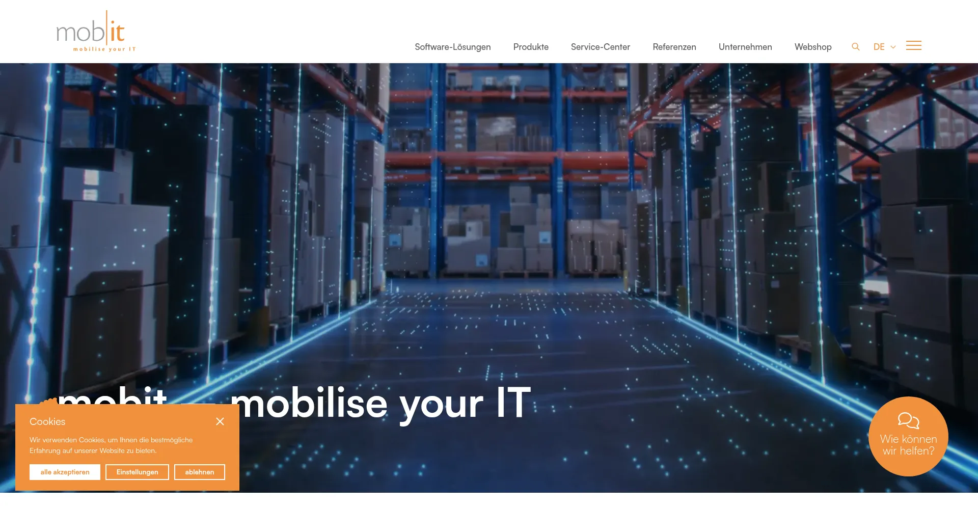 Website screenshot of Mobit.ch