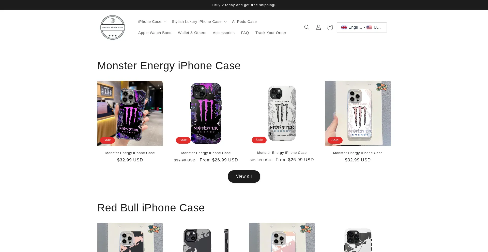 Website screenshot of Mocacophonecase.com