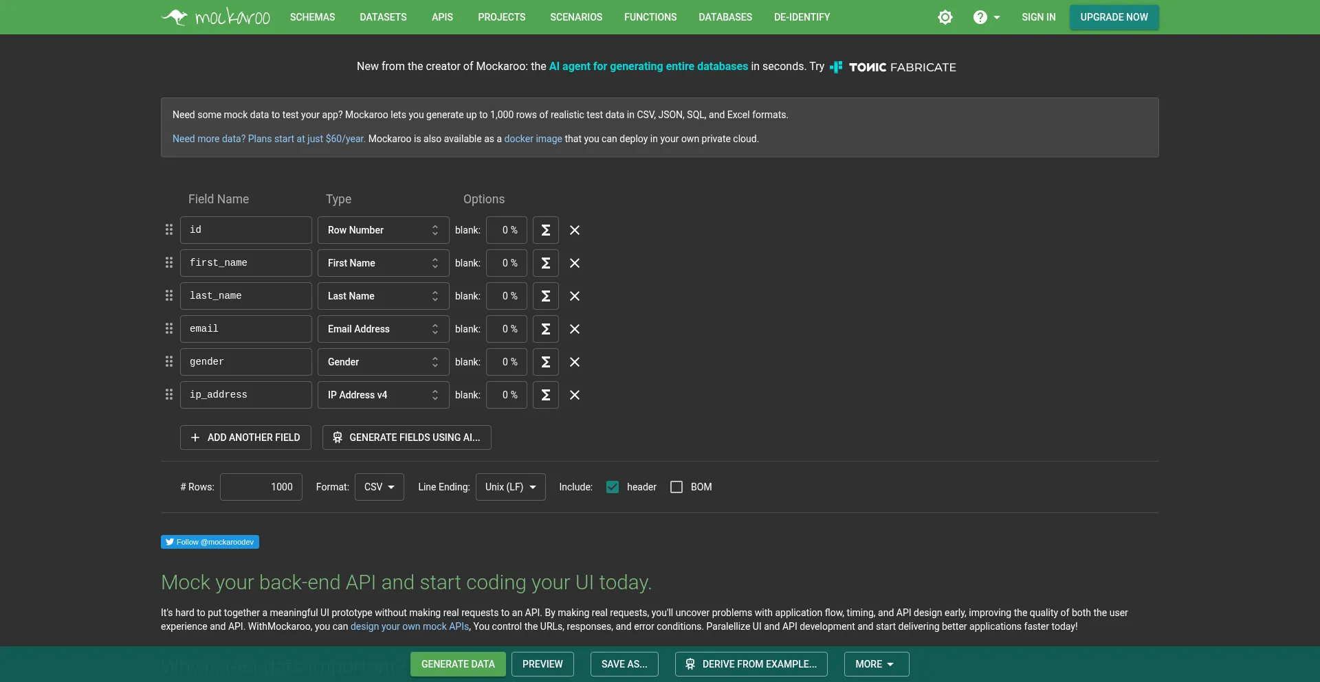 Mockaroo.com