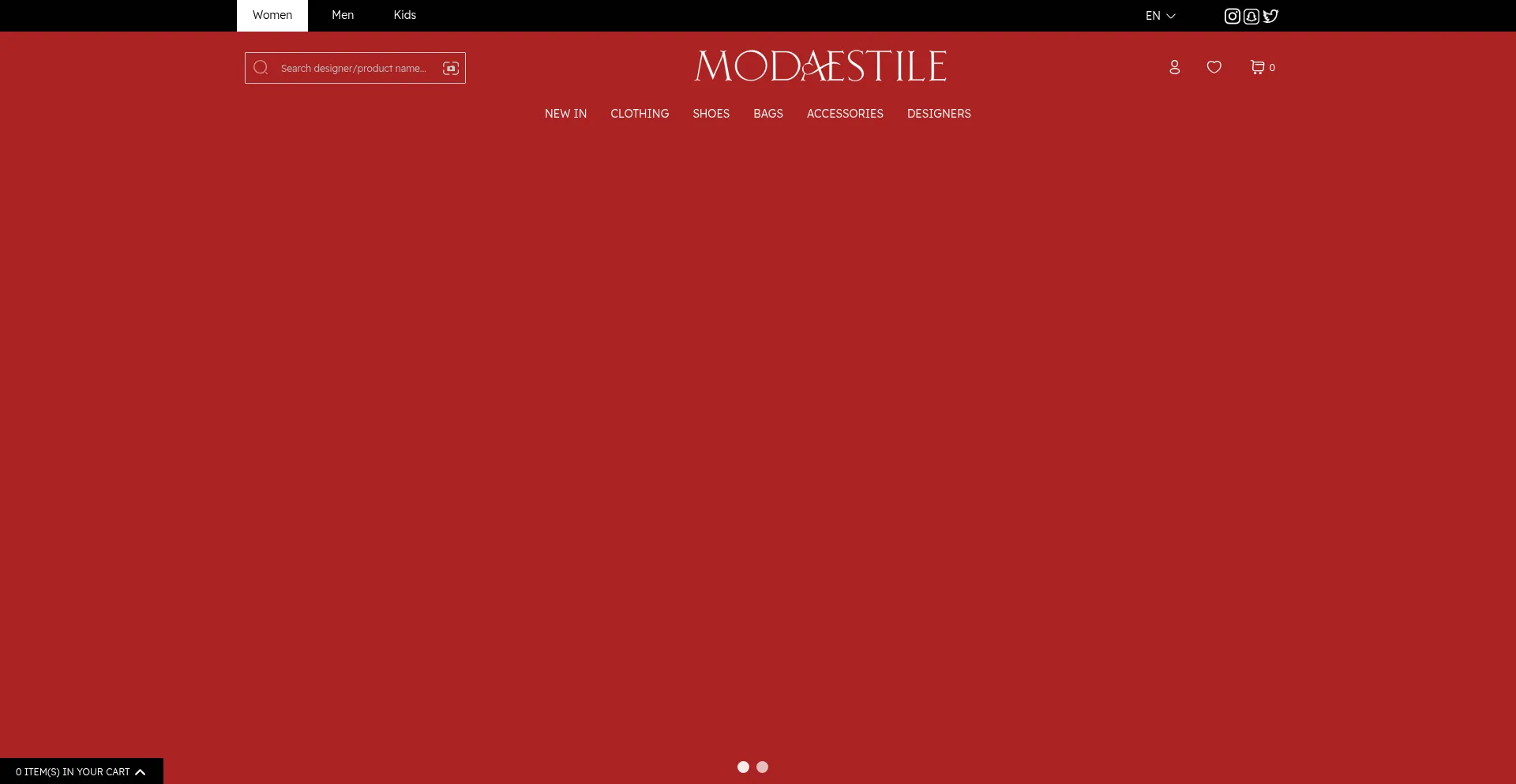 Website screenshot of Modaestile.co