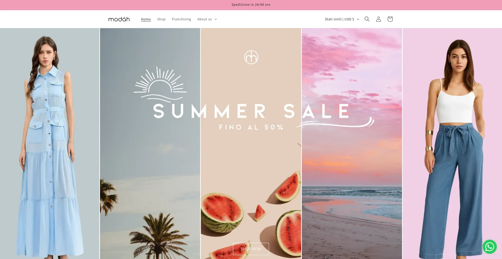 Website screenshot of Modahofficial.com