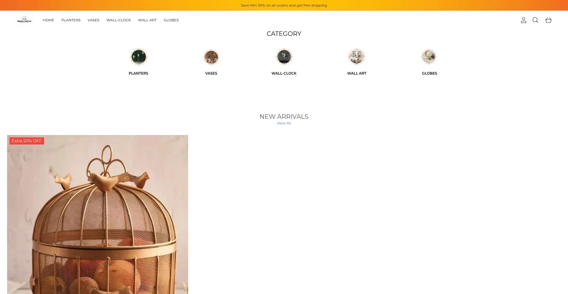 Website screenshot of Moderncraftinc.com