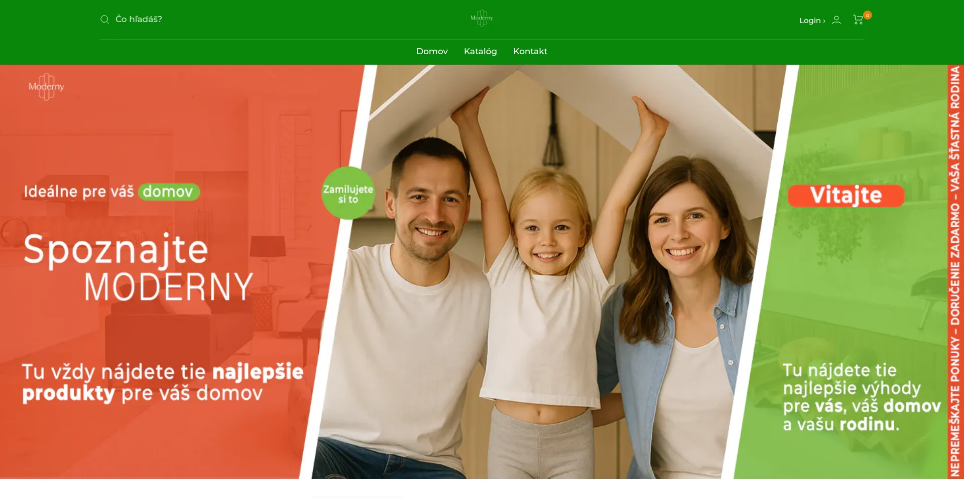 Website screenshot of Modernyeu.com