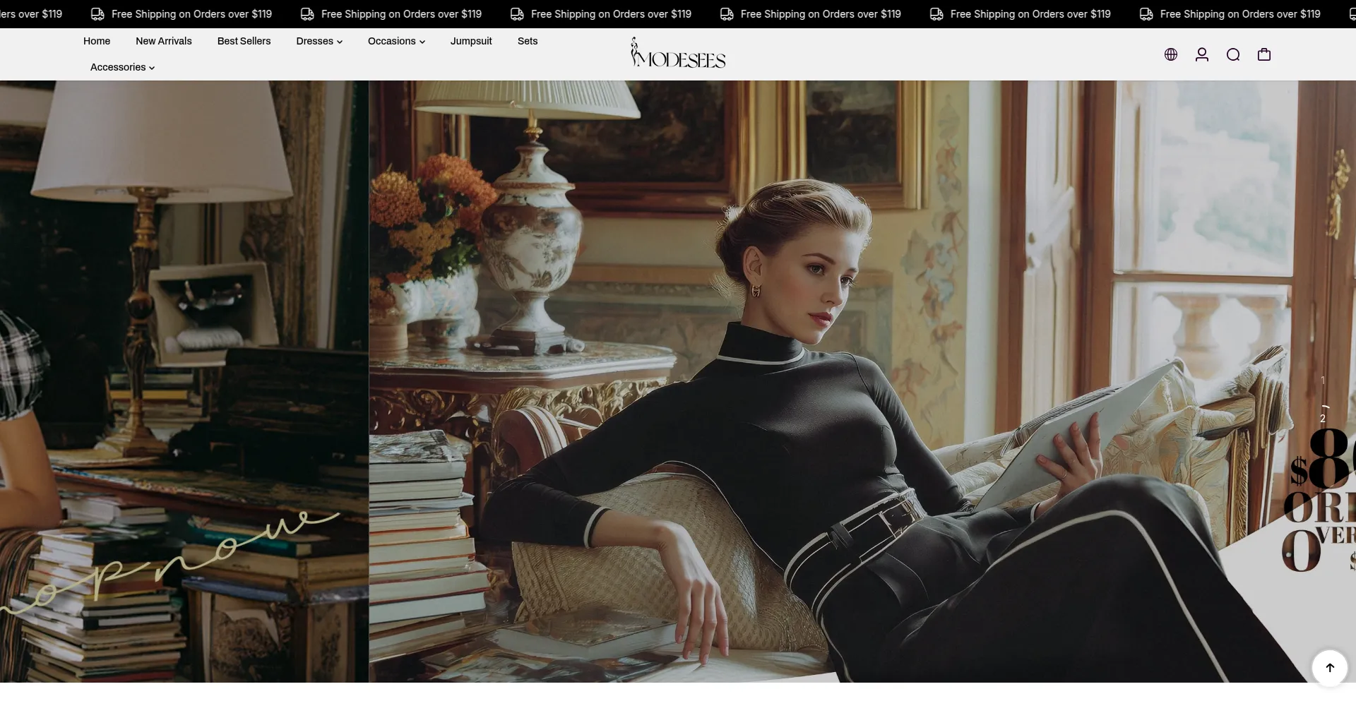 Website screenshot of Modesees.com
