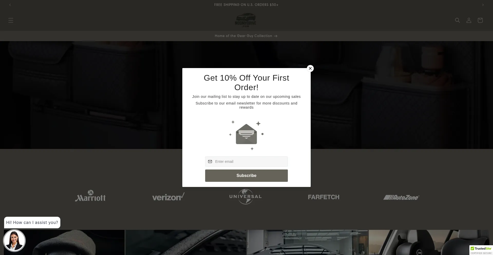 Website screenshot of Modmydrive.com