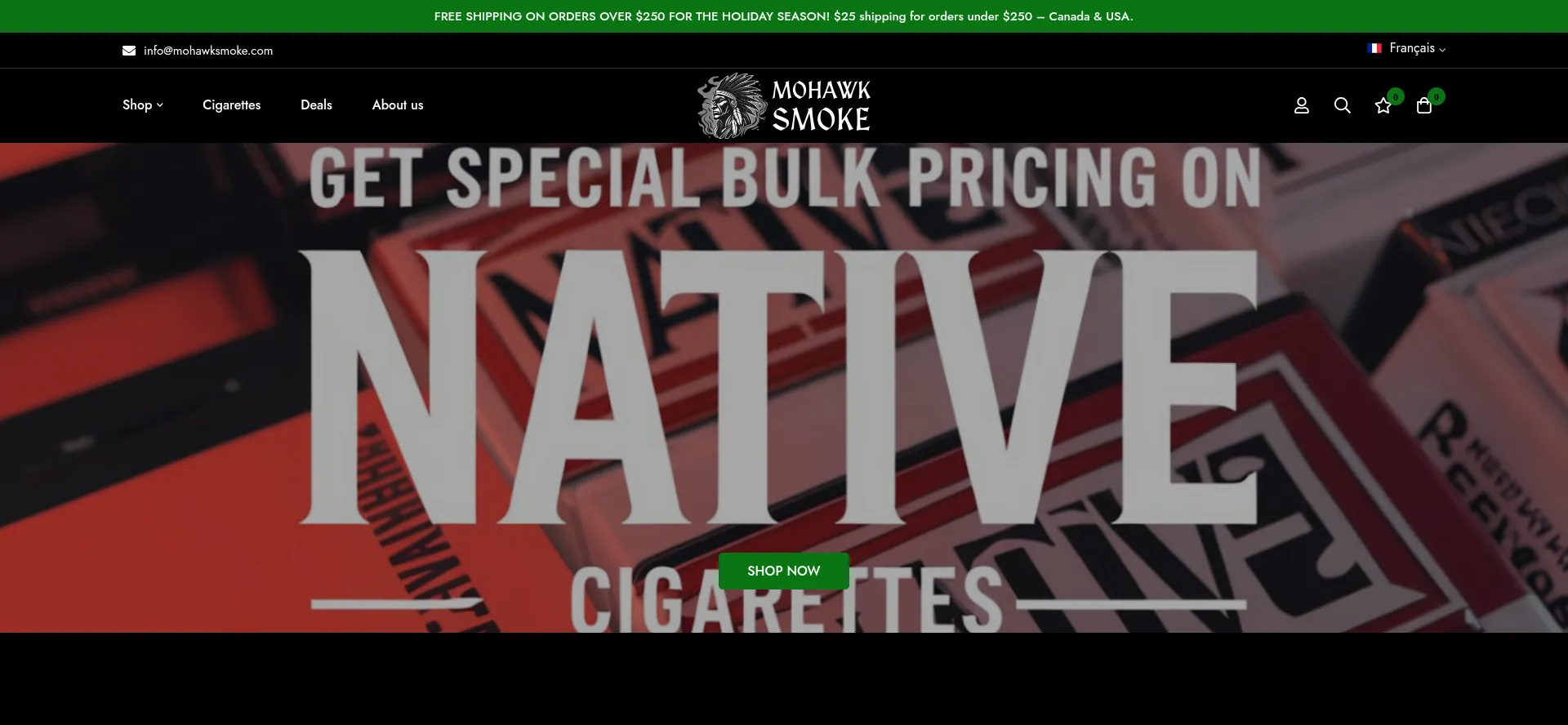 Mohawksmoke.com Screenshot
