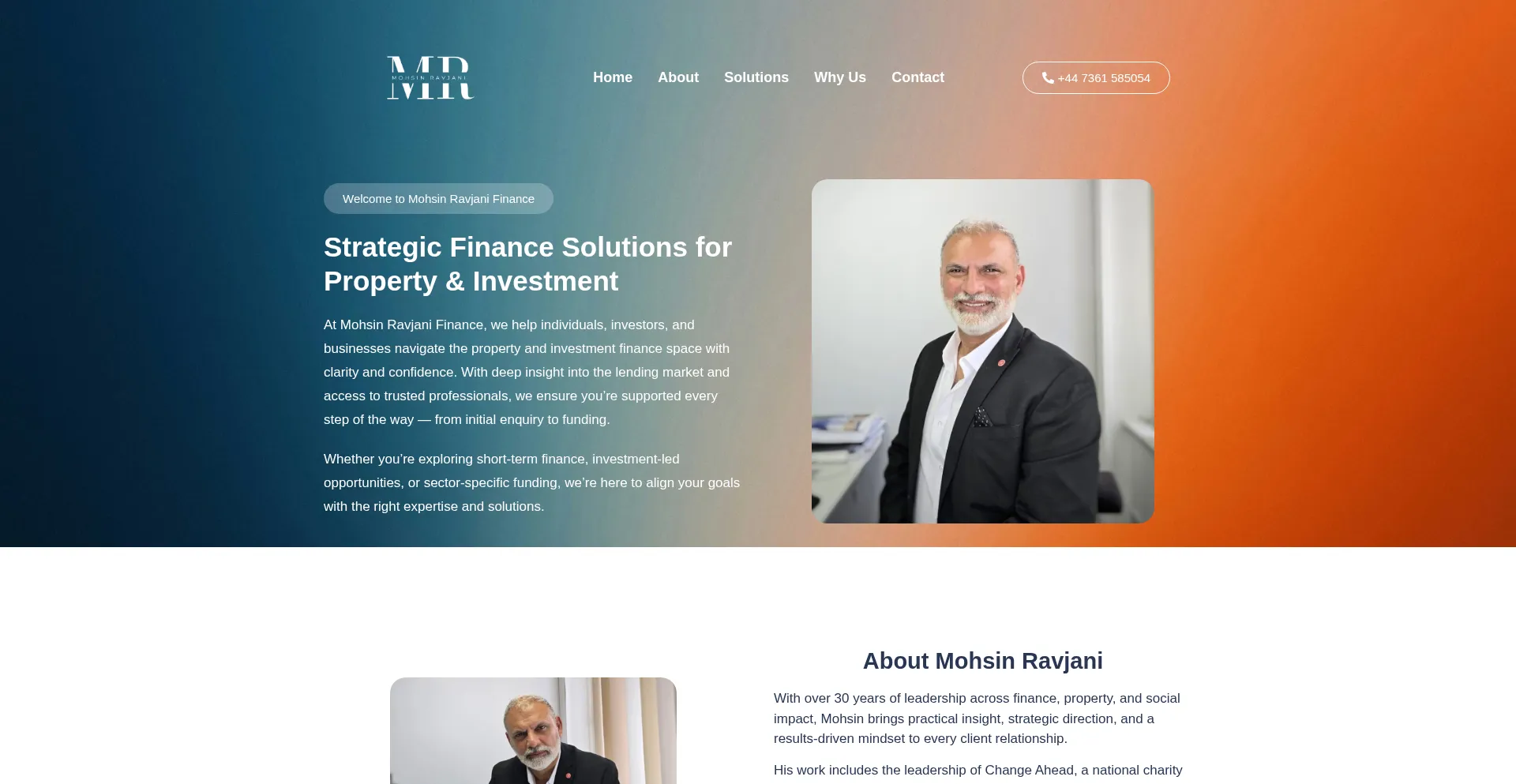 Website screenshot of Mohsinravjani.com