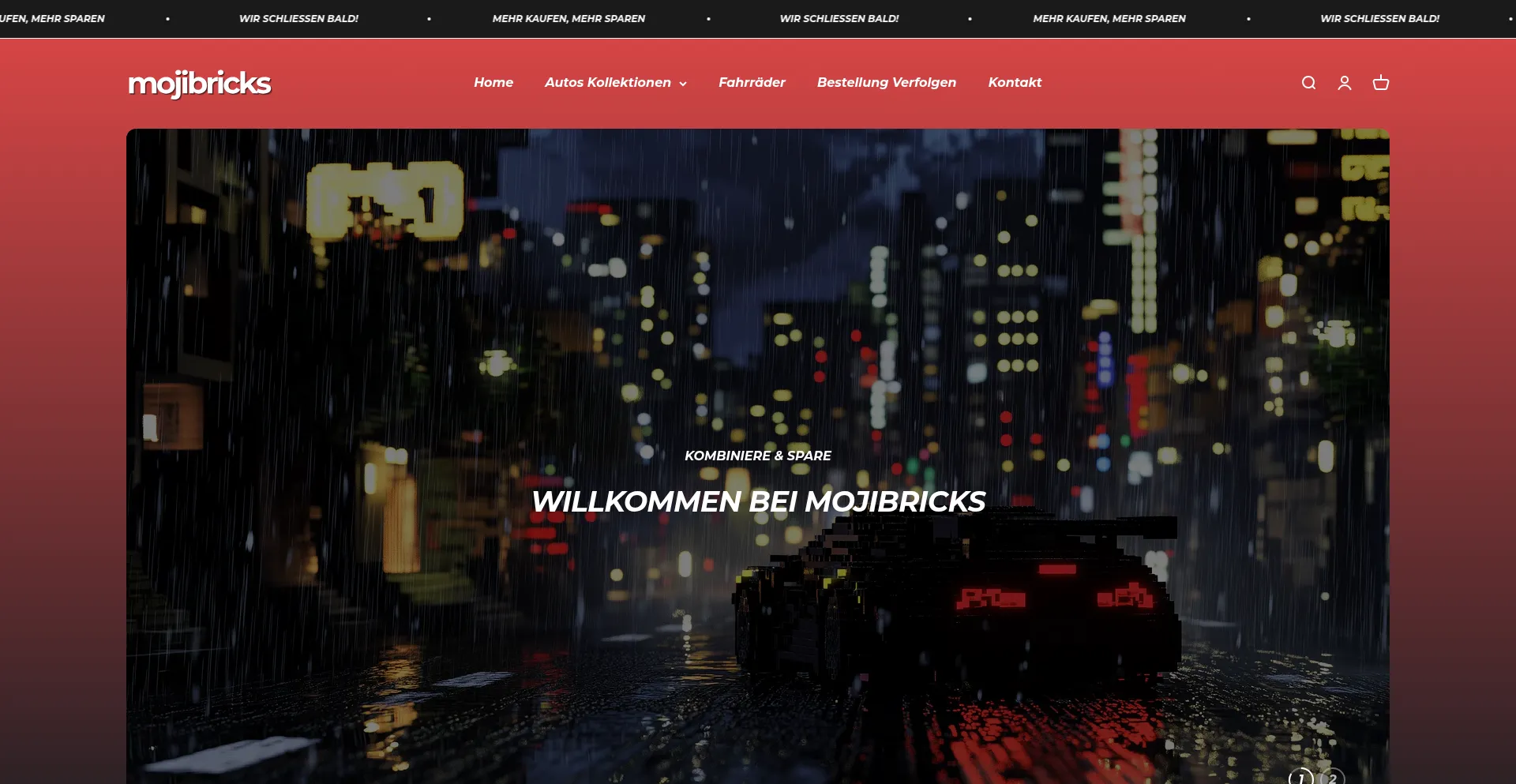 Website screenshot of Mojibricks.de