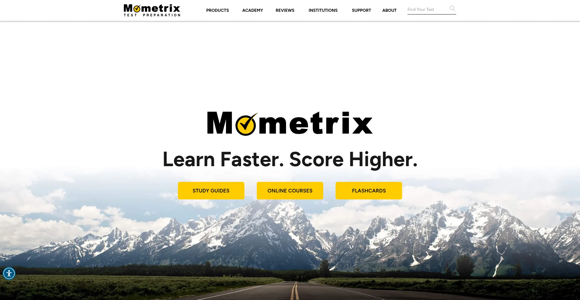 Website screenshot of Mometrix.com