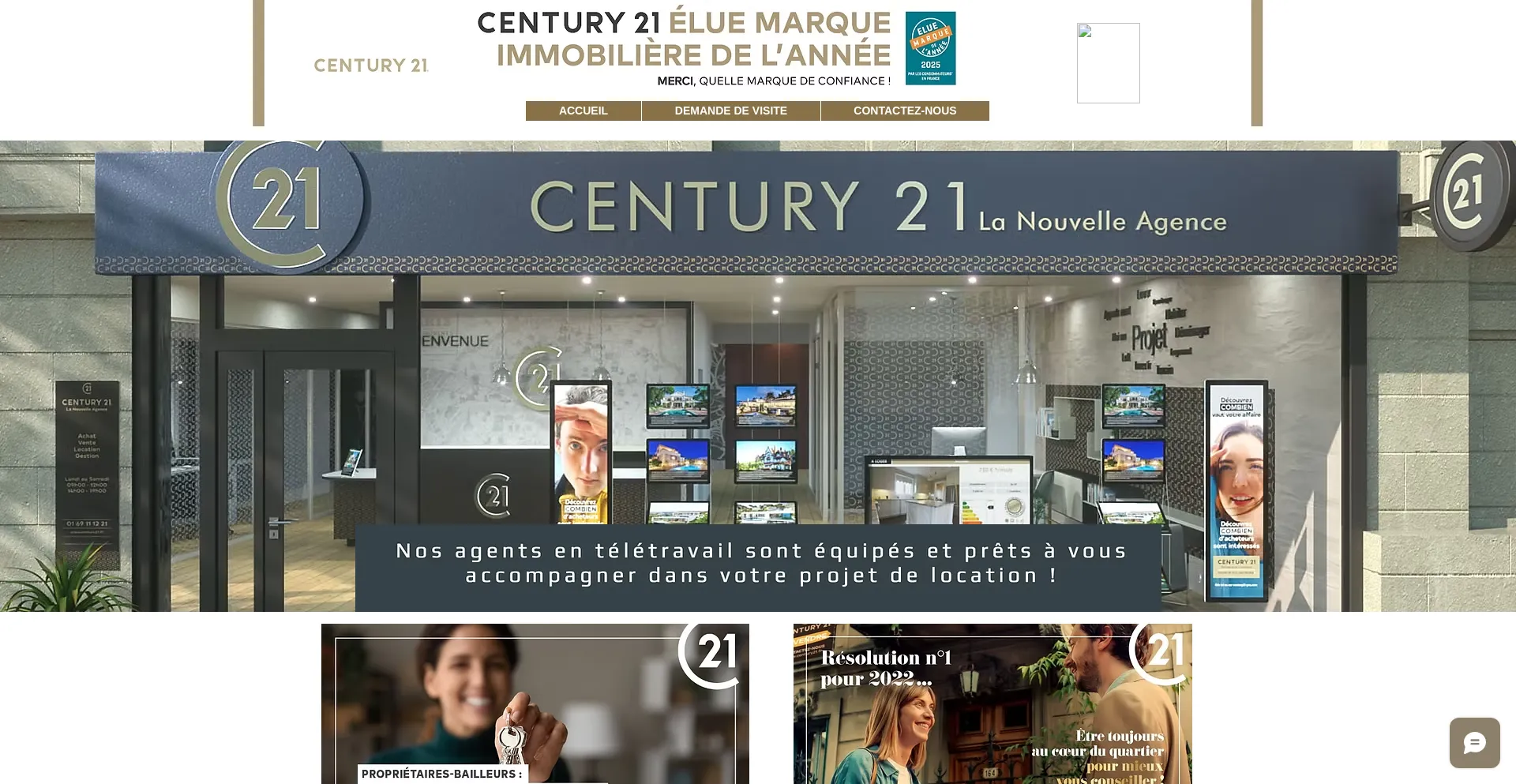 Website screenshot of Monbien-espace-gestionenligne-century21.group