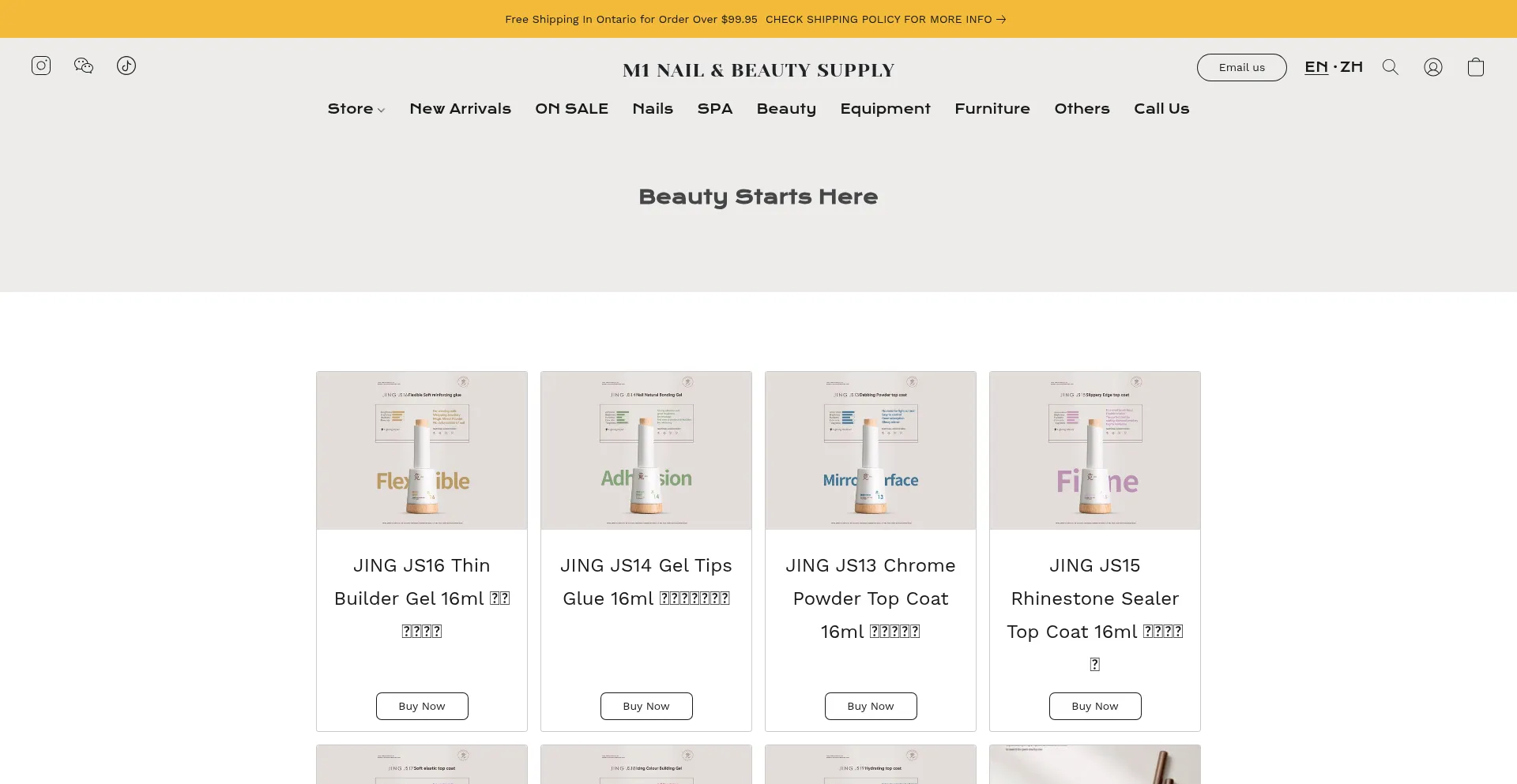 Website screenshot of Monesupply.ca