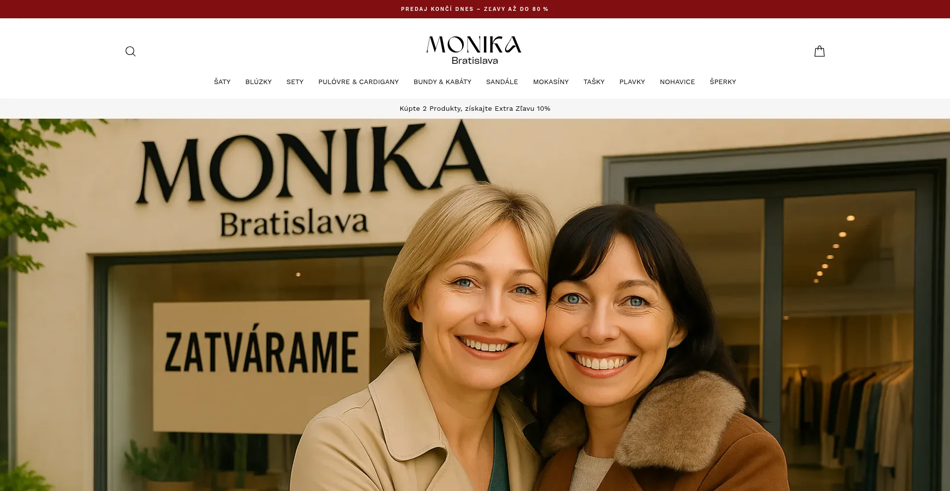 Website screenshot of Monikabratislava.com