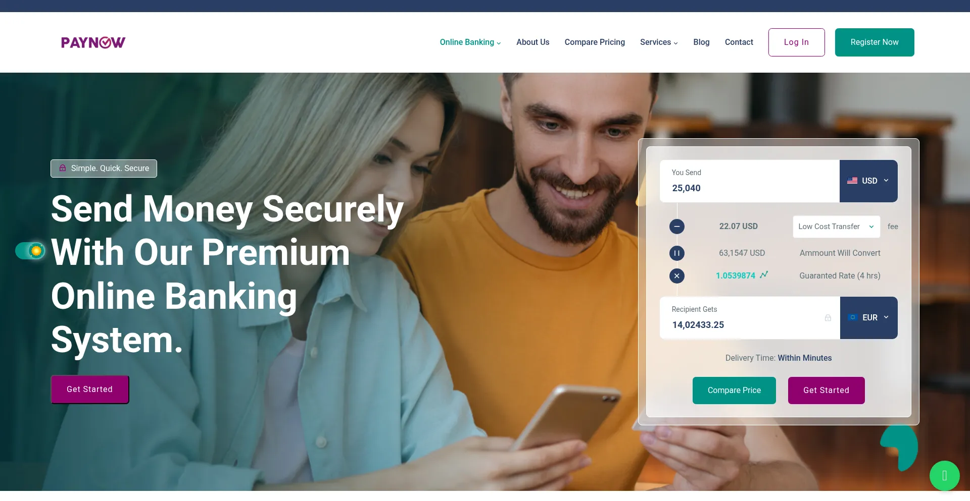 Website screenshot of Monitizepaynow.com