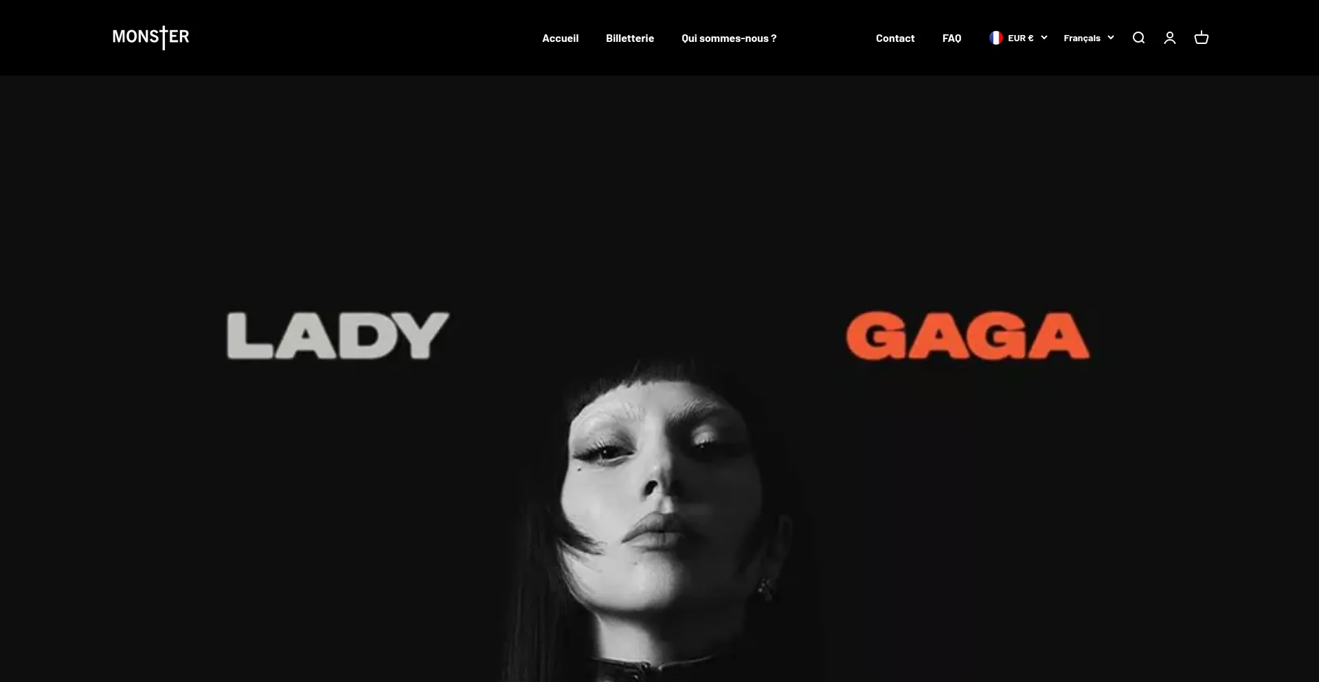 Website screenshot of Monster-ticket.com