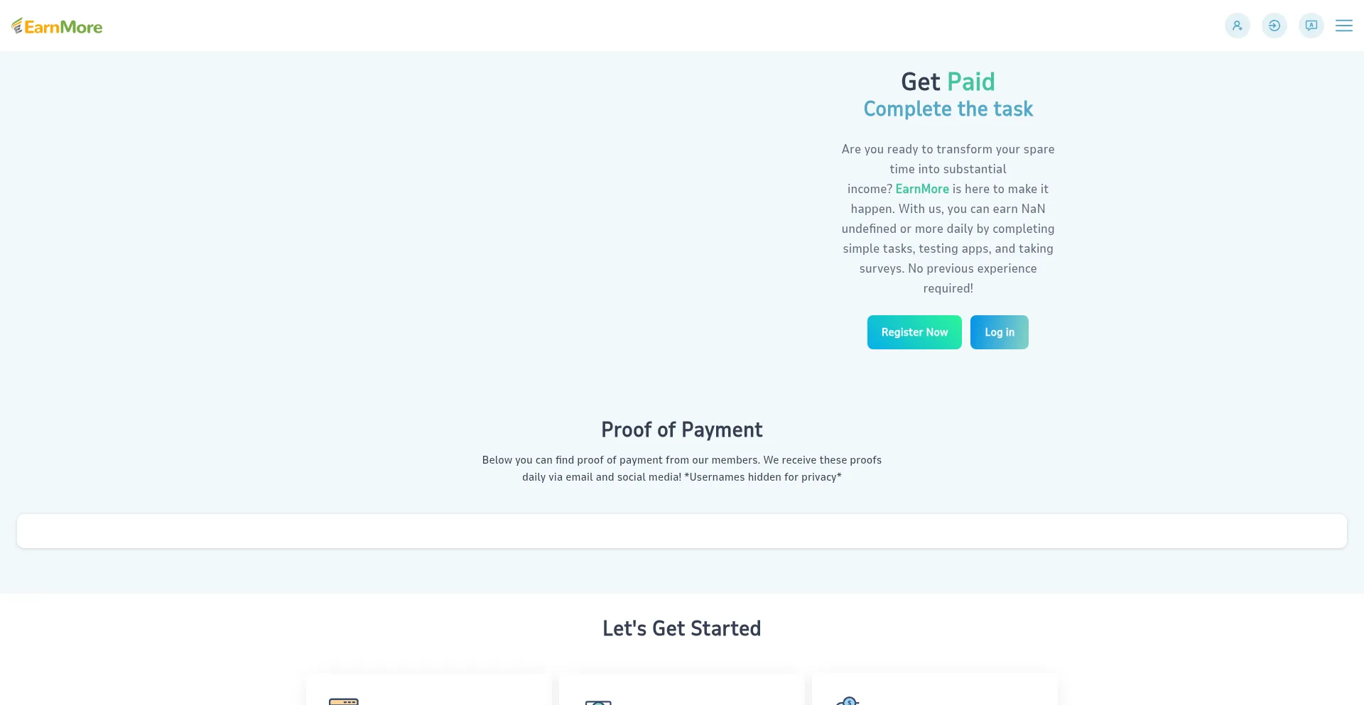Website screenshot of Monyeverday-voiufe.top