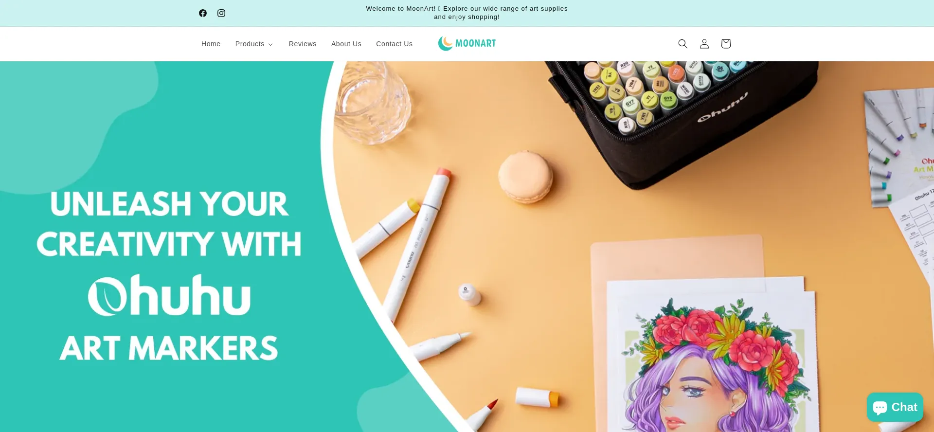 Website screenshot of Moonart.co.nz
