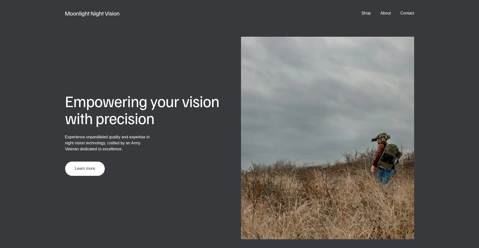 Website screenshot of Moonlightnightvision.com