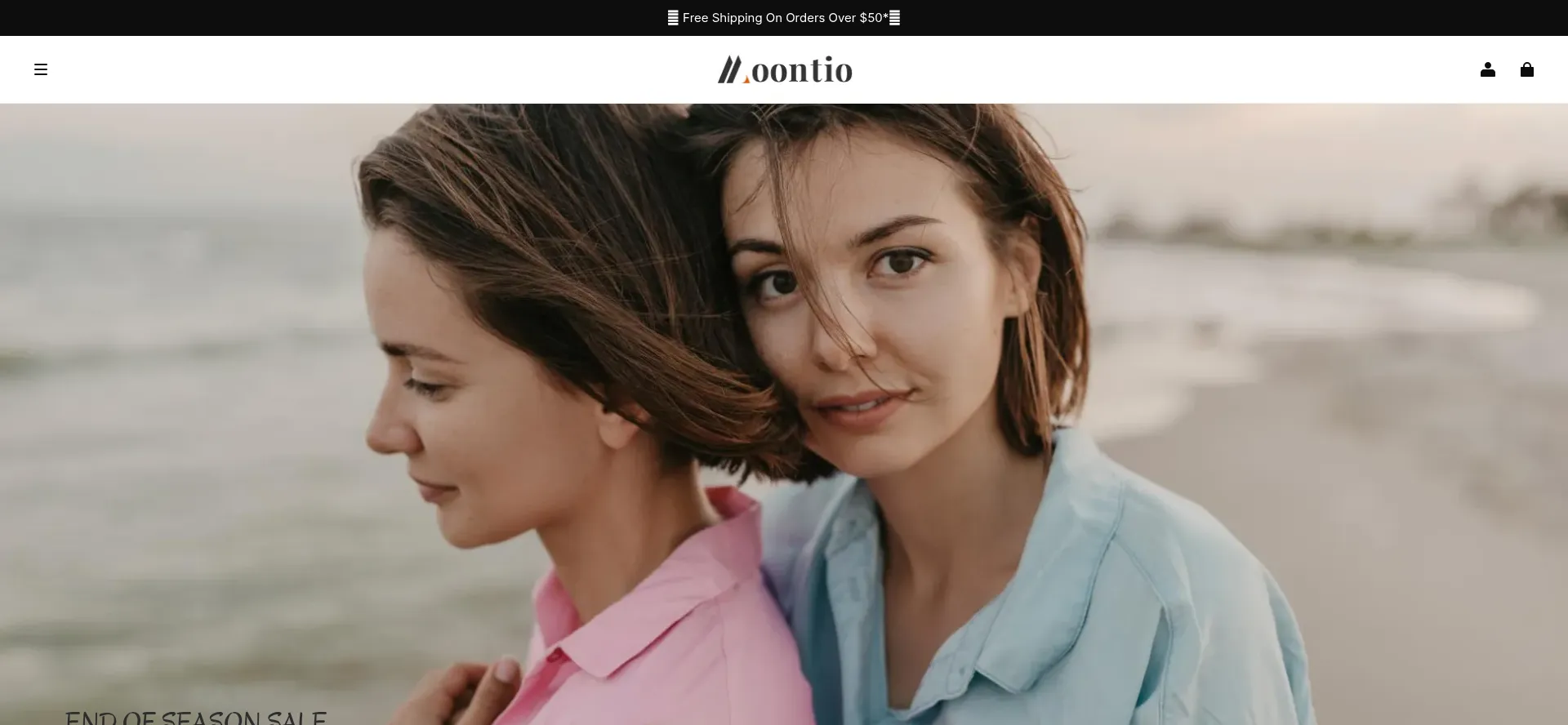 Website screenshot of Moontio.com