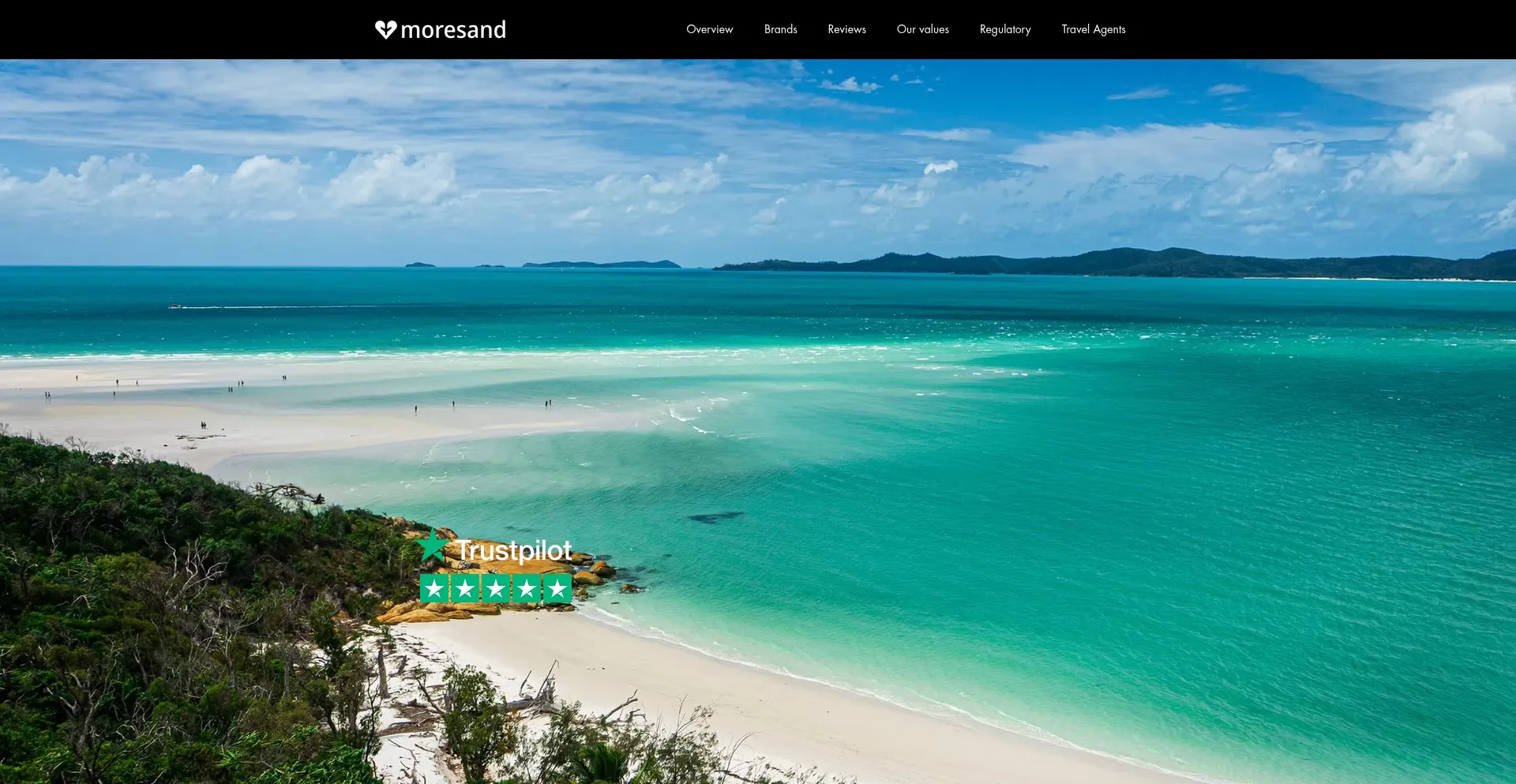 Website screenshot of Moresand.co.uk