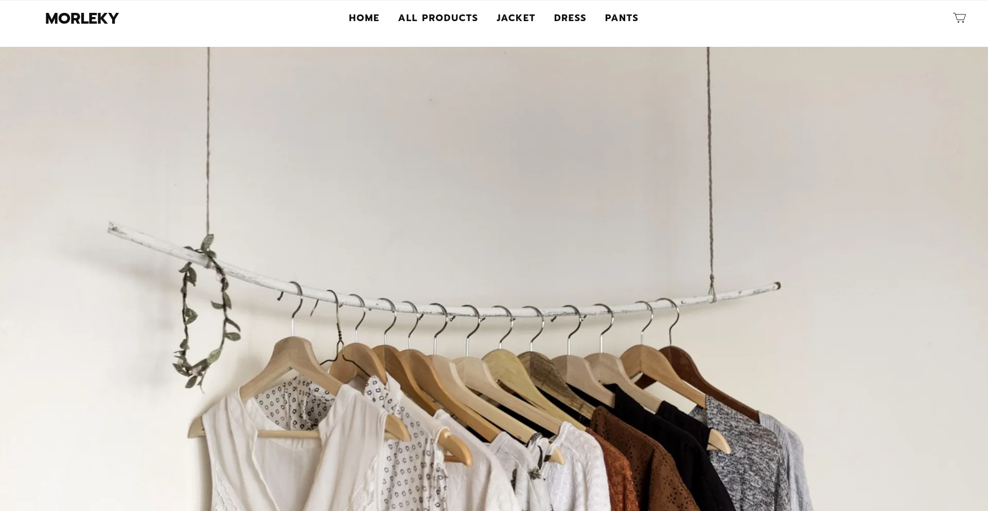 Website screenshot of Morleky.com