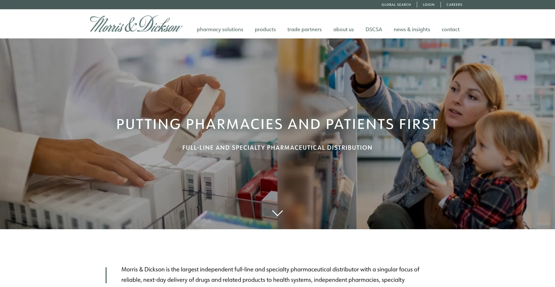 Website screenshot of Morrisdickson.com