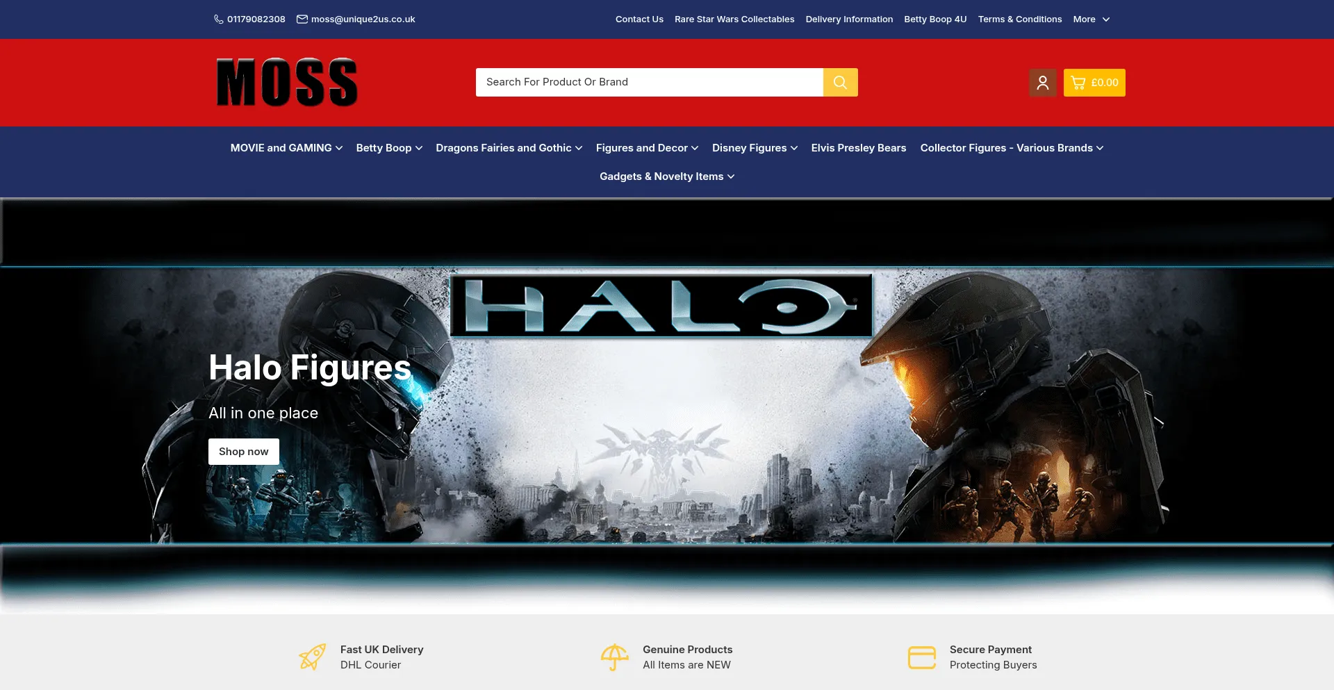Website screenshot of Moss247.com