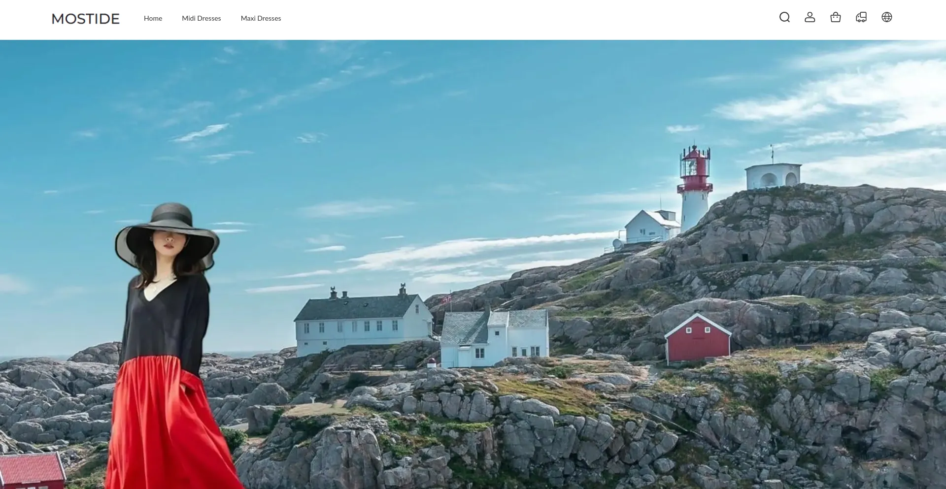Website screenshot of Mostide.com