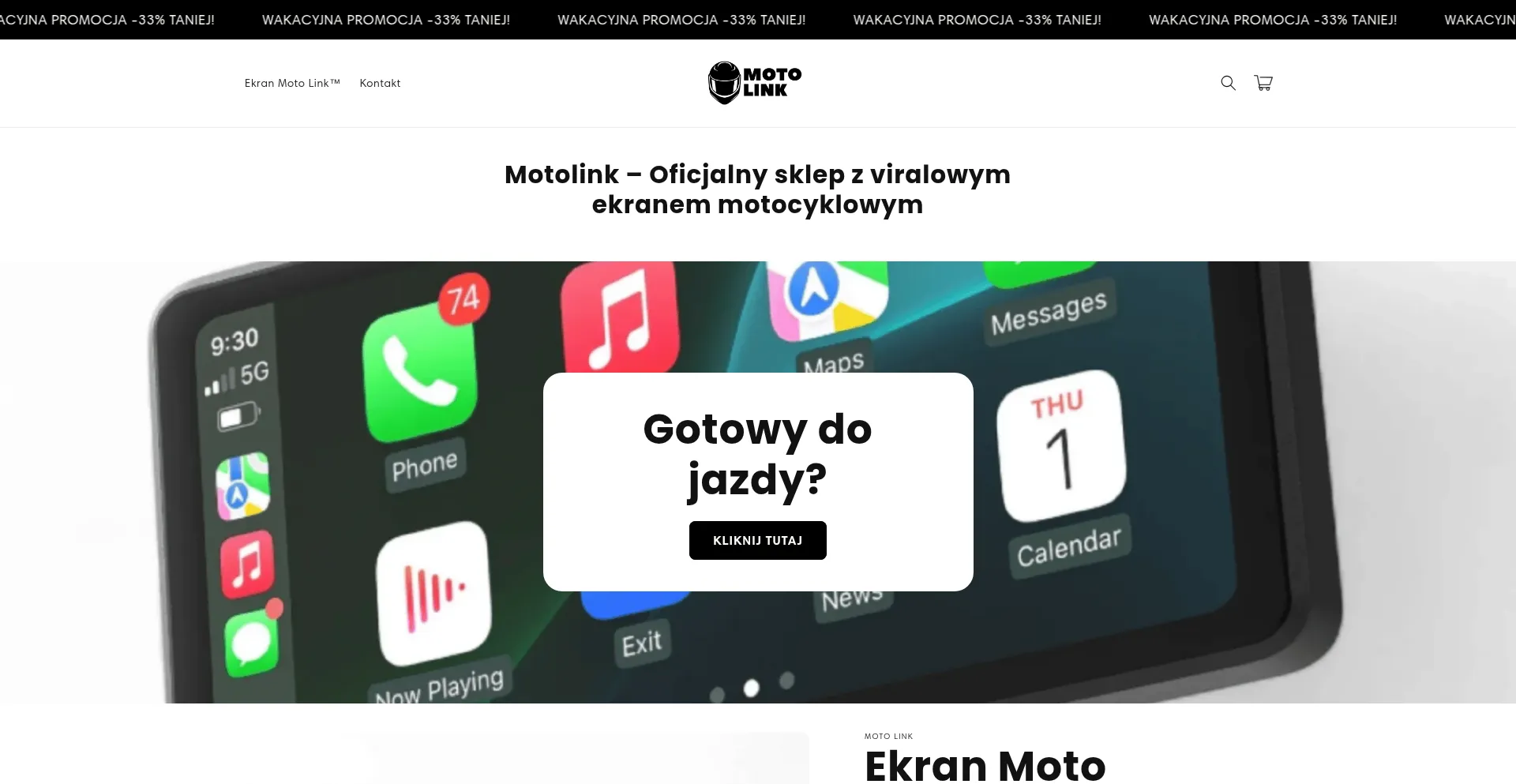 Website screenshot of Moto-link.pl