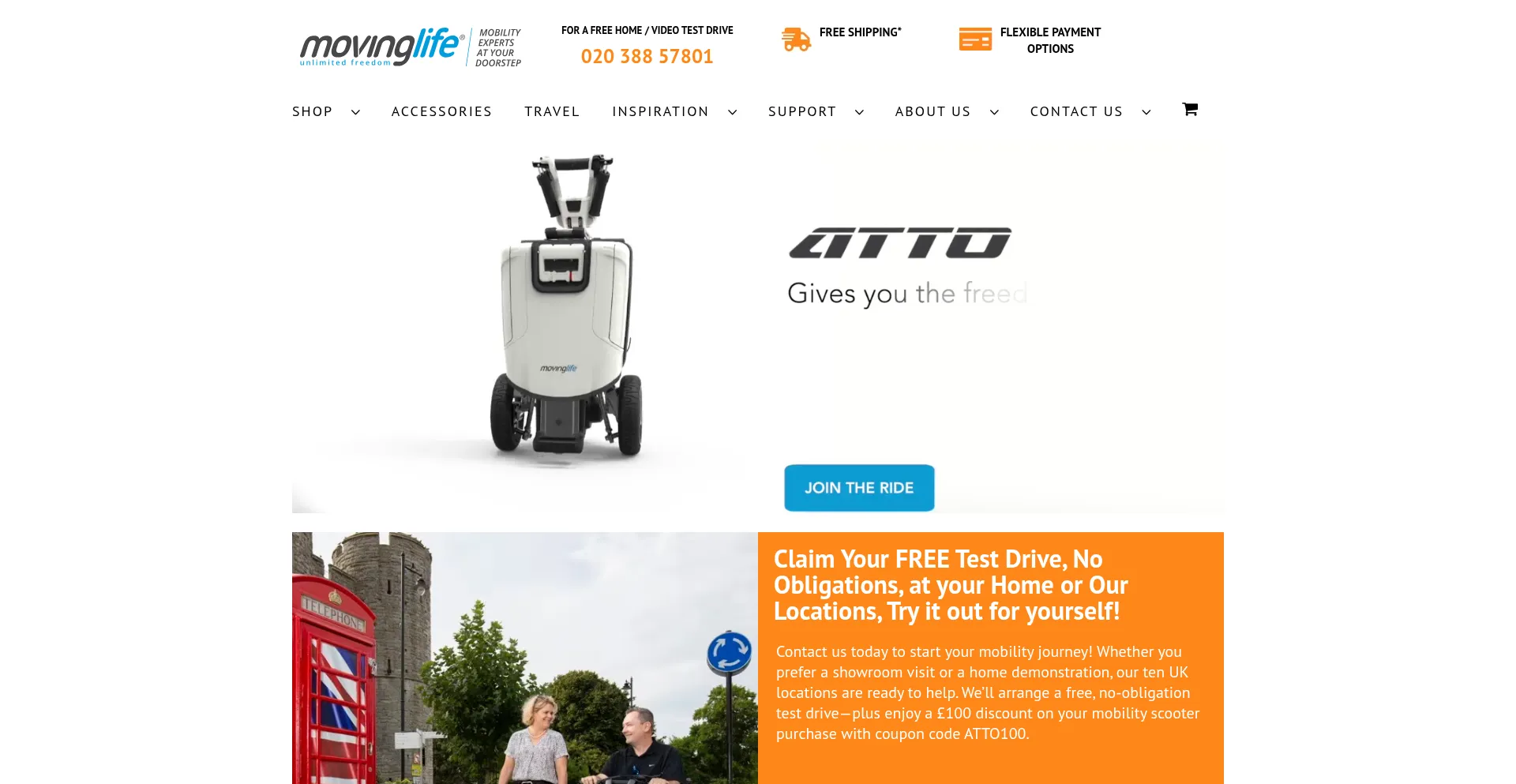 Website screenshot of Movinglife.co.uk