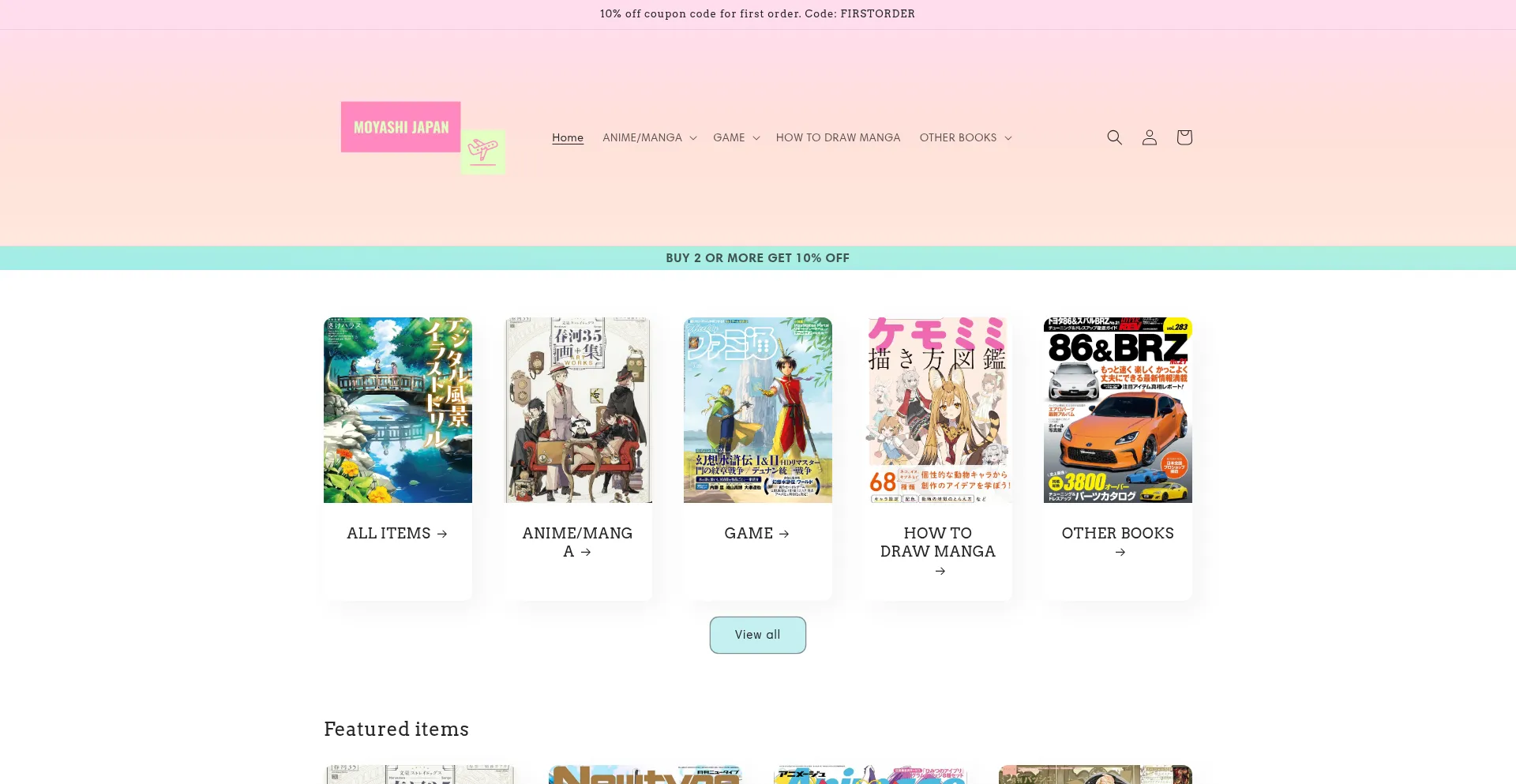 Website screenshot of Moyashi-japan.com