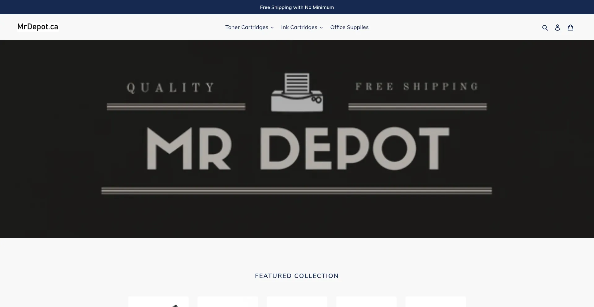 Website screenshot of Mrdepot.ca
