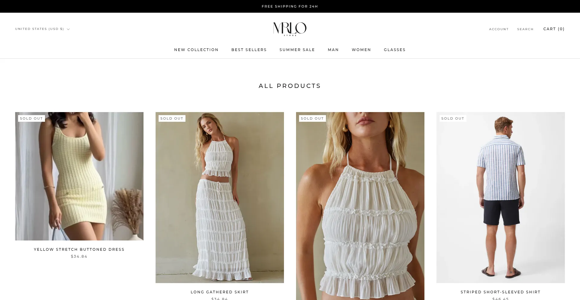 Website screenshot of Mrlostore.com