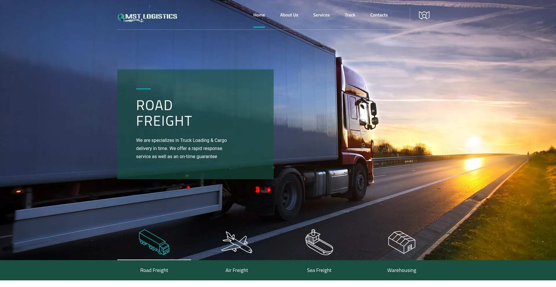 Website screenshot of Mstshippinglogistics.com