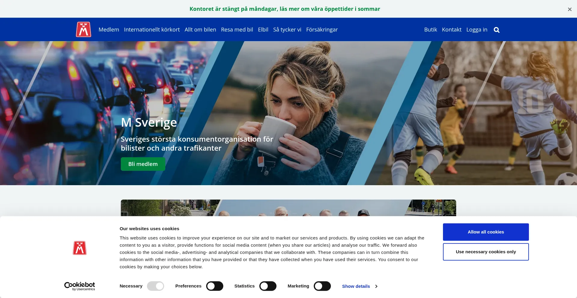 Website screenshot of Msverige.se