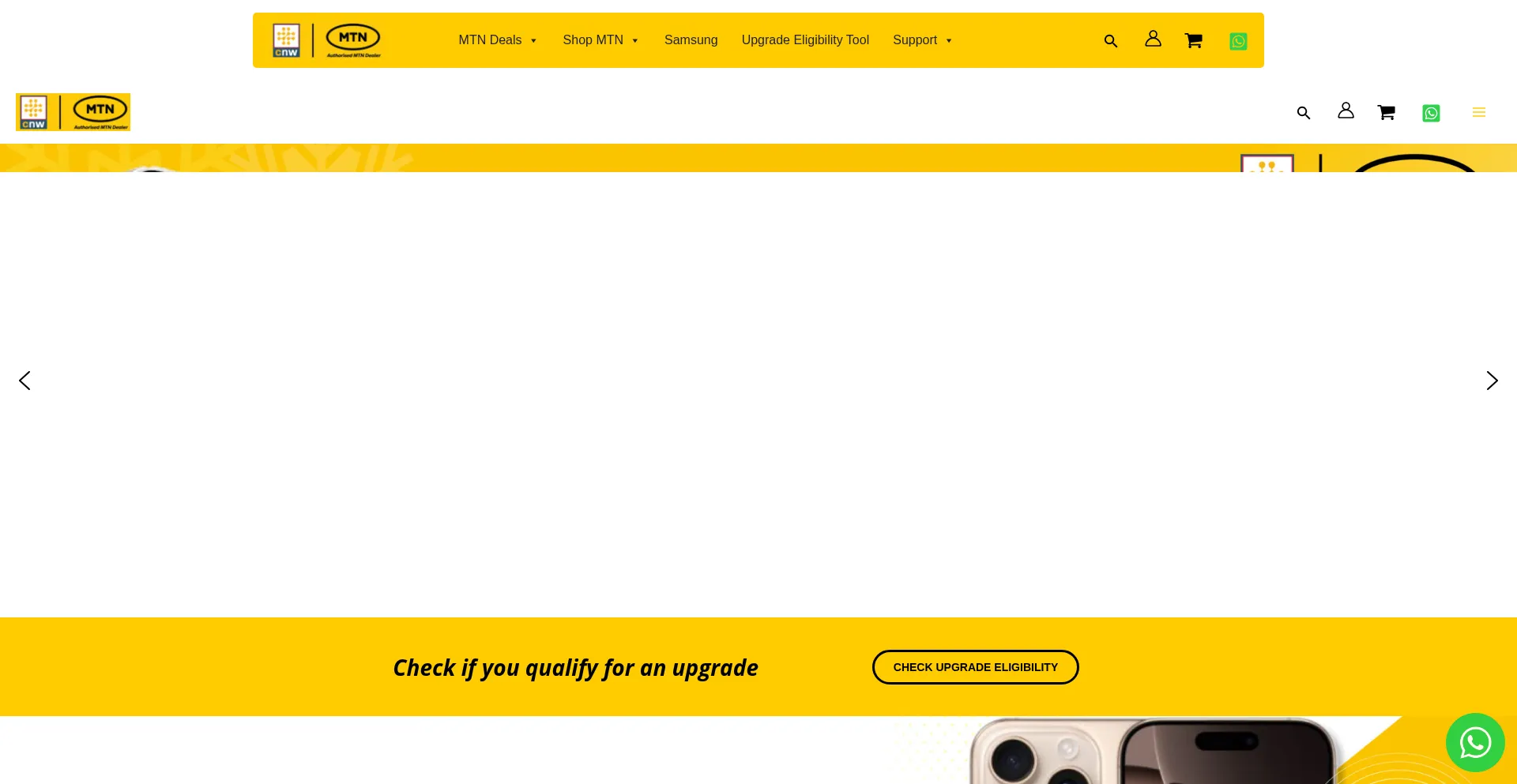Website screenshot of Mtndeals.co.za