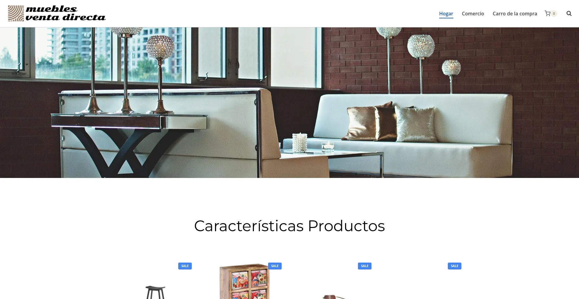 Website screenshot of Muebles-ventadirecta.com