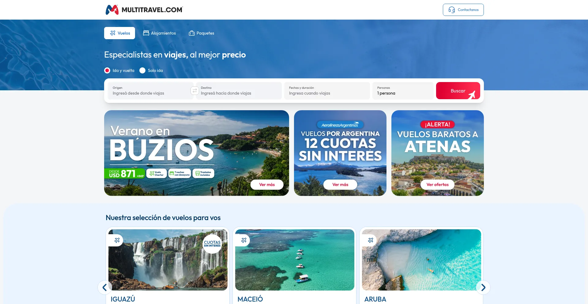 Multitravel.com.ar Screenshot