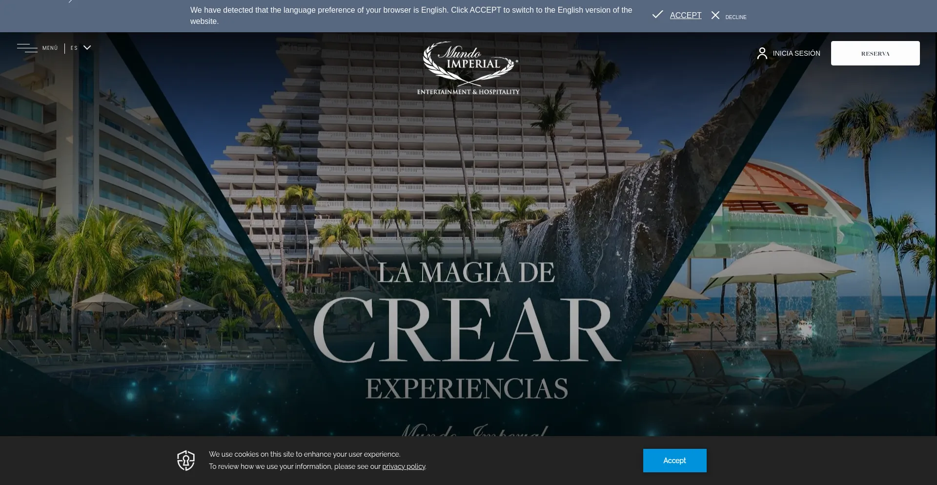 Website screenshot of Mundoimperial.com