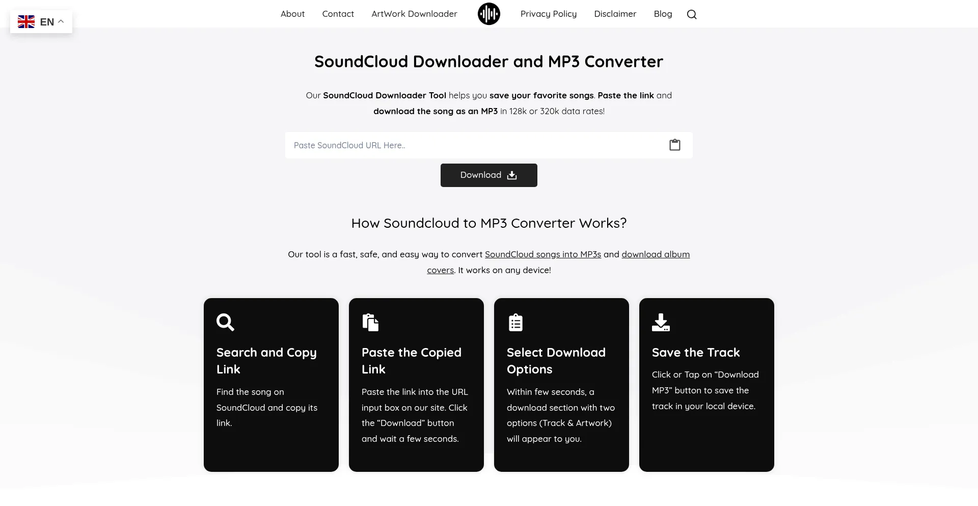 Website screenshot of Musicfetcher.com