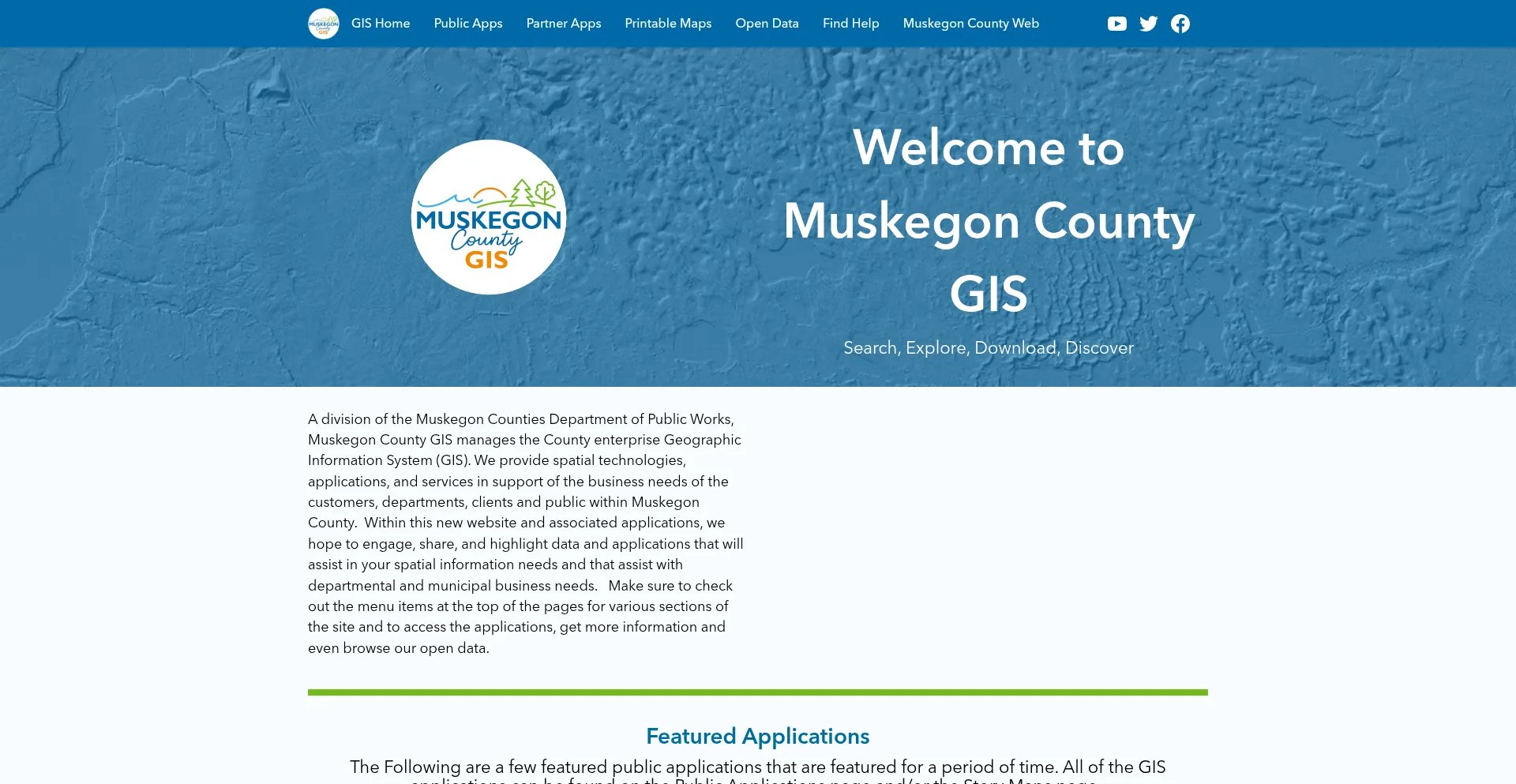 Website screenshot of Muskegoncountygis.com