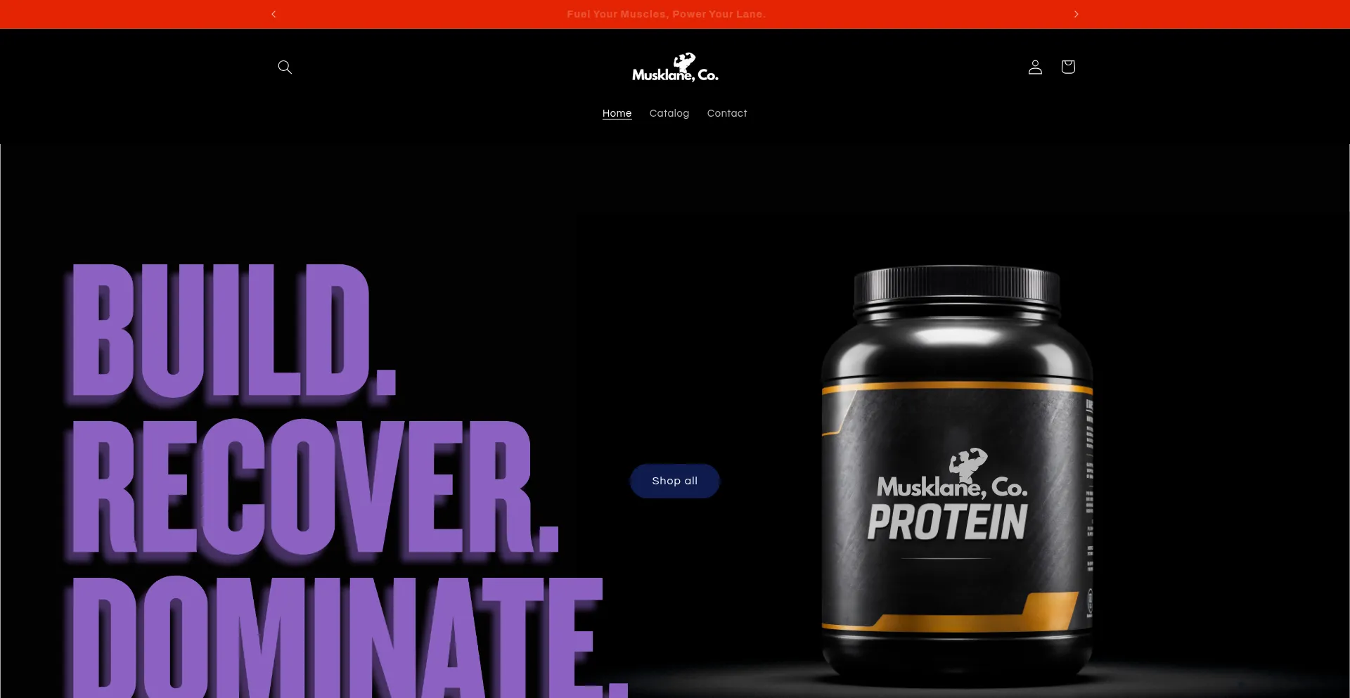 Website screenshot of Musklane.tech
